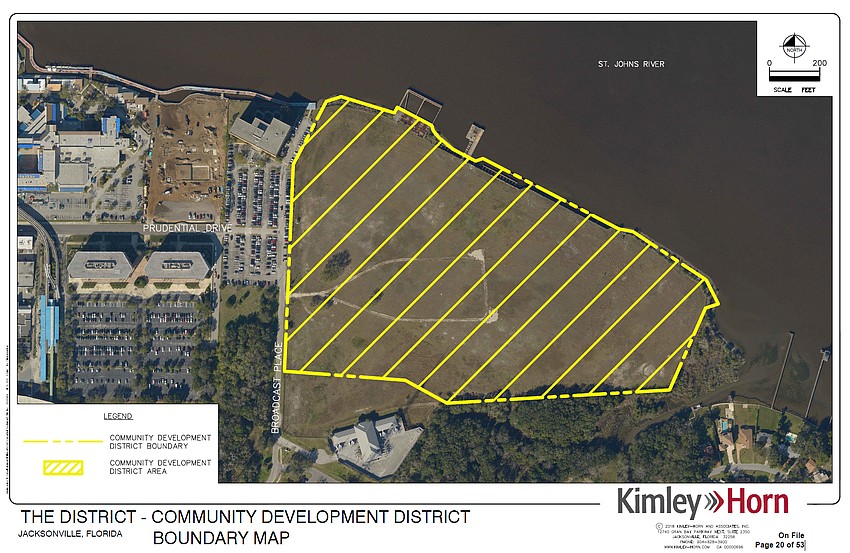 The District CDD is east of the Duval County Schools headquarters building. The District CDD is east of the Duval County Schools headquarters building.