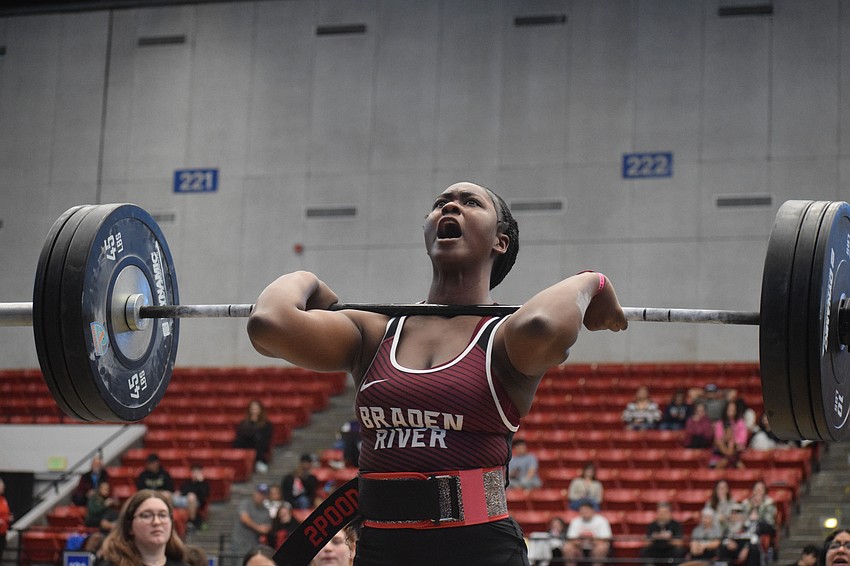 Jeaniya Edwards was a key contributor to the Pirates' success at states. The junior lifted 350 pounds in Olympic style to claim silver for the 199-pound weight class.