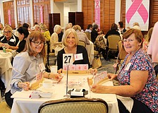 Diane Collins, Sandy Ruppert and Linda Pike were among the record 150 attendees at the Feb. 11 at the Longboat Key Resort for the Go for the Cure kick-off game day.