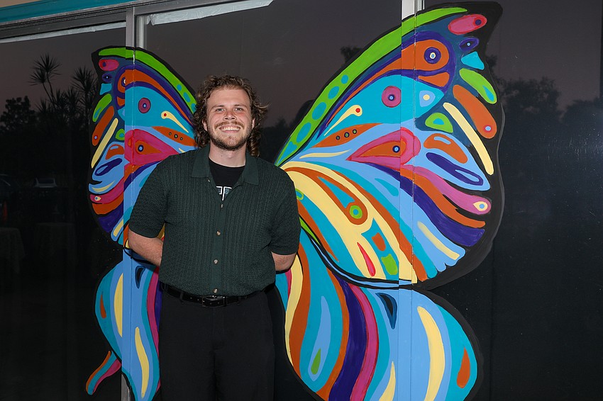 Josh Roberson greets guests at The Sarasota Players Play On Annual Fundraiser held on Feb. 7 at the Payne Park Auditorium.
