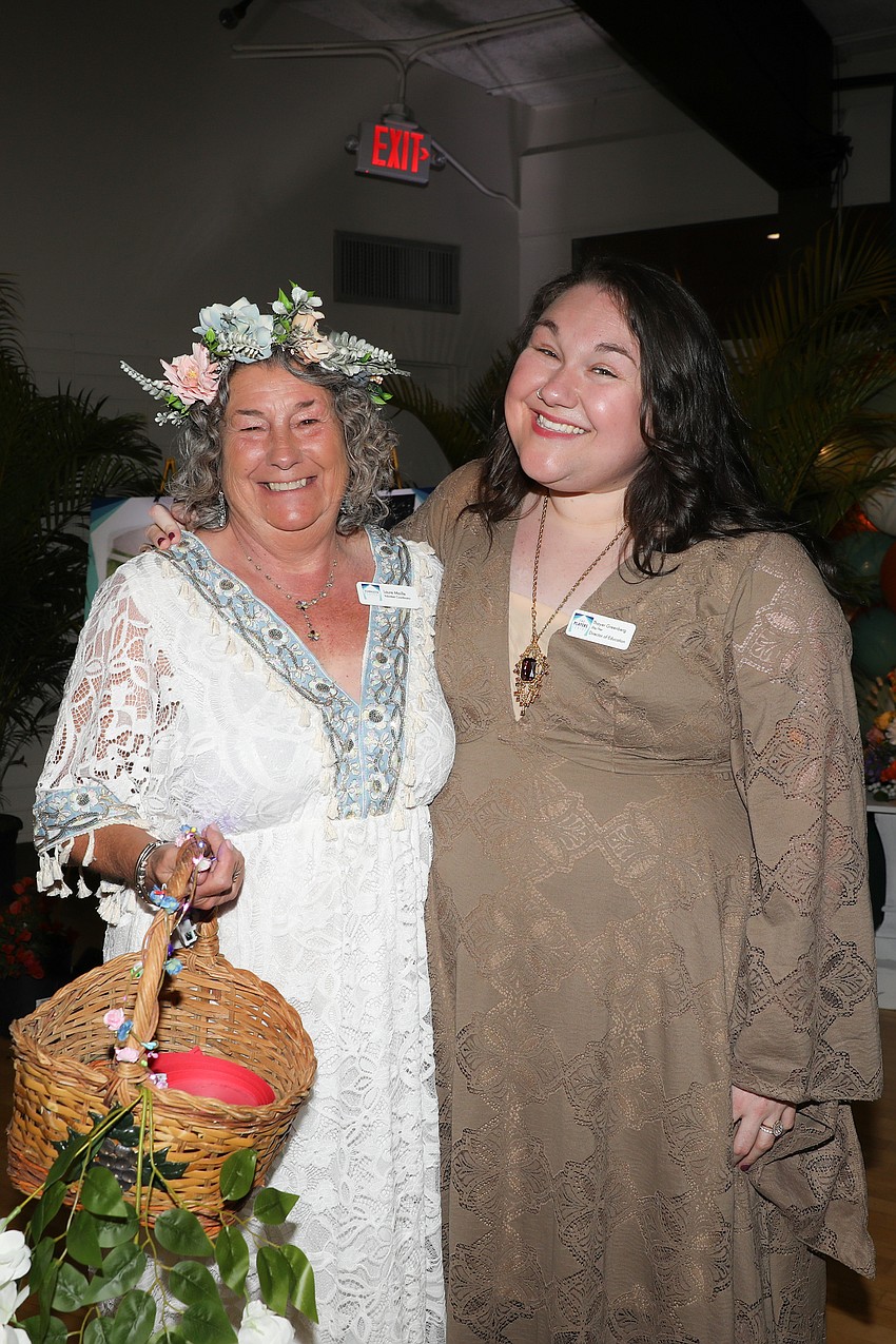 Laure Maille and her daughter, Thayer Greenberg enjoy an evening out with The Players.