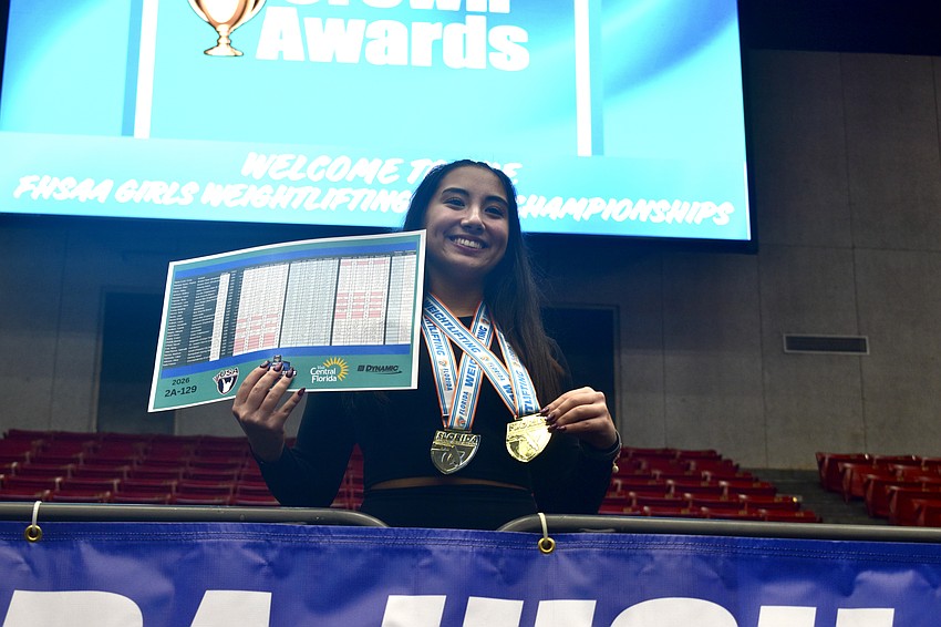 Payton Mangay-Ayam swept the 129-pound weight class to become Braden River's first individual state champion — twice over.