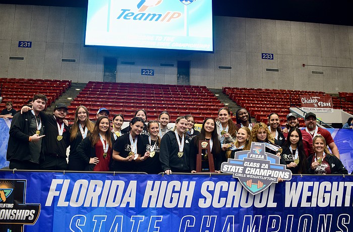 Braden River girls weightlifting brought home the FHSAA Class 2A state championship in Olympic style Feb. 12 at Lakeland's RP Funding Center. It marks the first in program history.