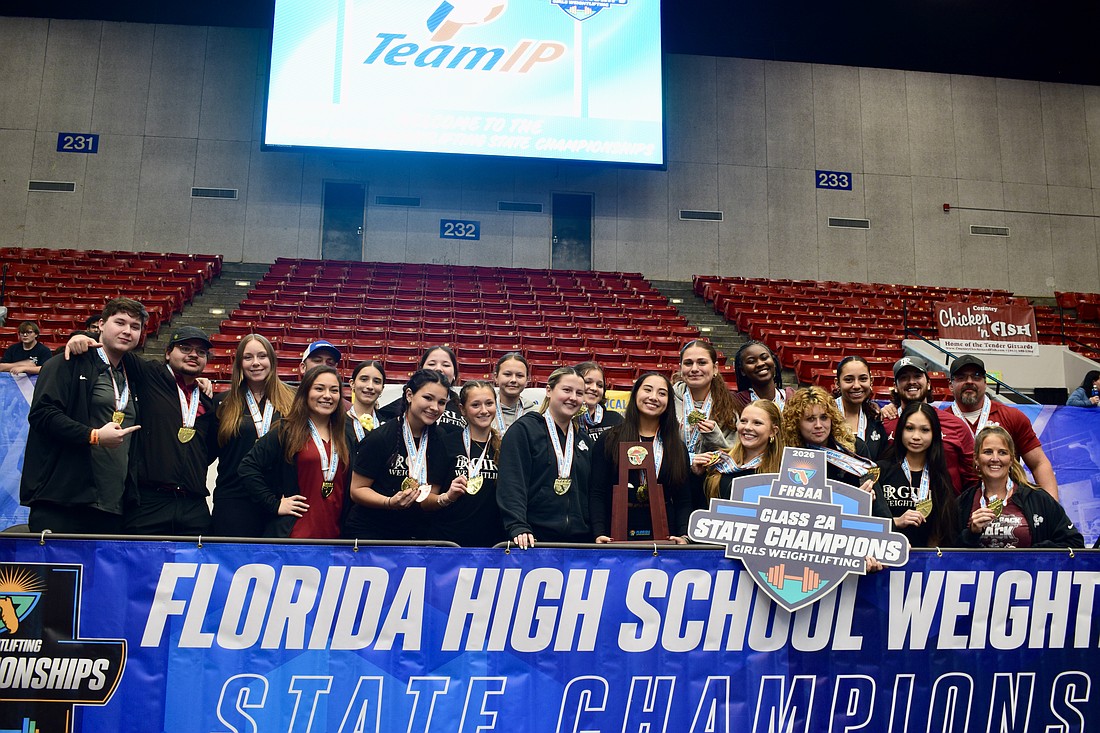 Braden River girls weightlifting brought home the FHSAA Class 2A state championship in Olympic style Feb. 12 at Lakeland's RP Funding Center. It marks the first in program history.
