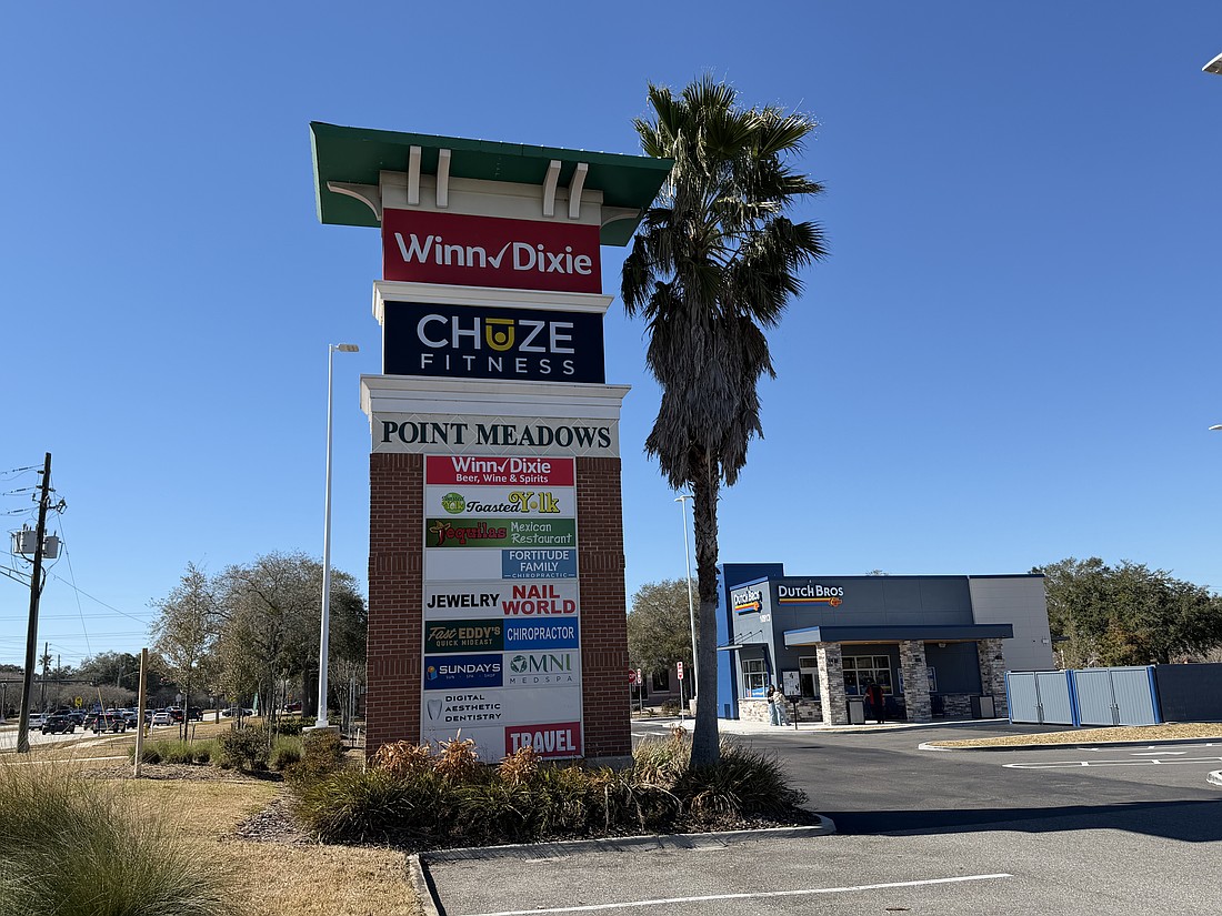 The Point Meadows shopping center at northwest Interstate 295 and Baymeadows Road in Jacksonville is anchored by a Winn-Dixie grocery store.