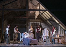 An artistic life in a Parisian garret ends in death for Mimi (Ashley Milanese) in Puccini's "La bohème," which runs at the Sarasota Opera House through March 28.