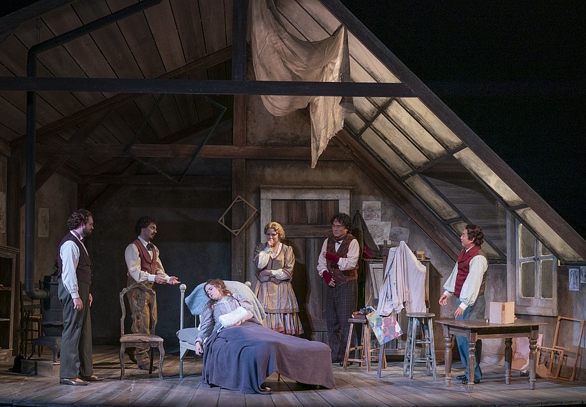 An artistic life in a Parisian garret ends in death for Mimi (Ashley Milanese) in Puccini's 