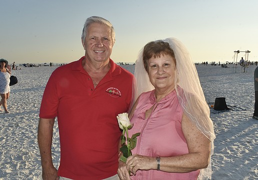 Don and Tammie Gursky prepare to renew their vows.