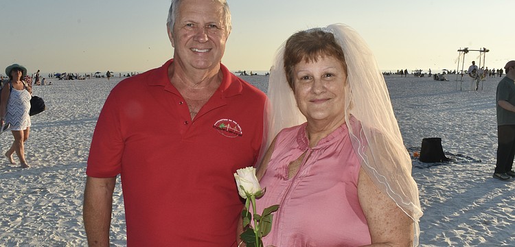 Don and Tammie Gursky prepare to renew their vows.
