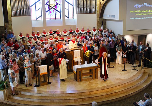 About 130 Longboaters turned out to join "Choirpalooza" at the Feb. 15 service at Christ Church of Longboat Key to sing "The Old Hundredth Psalm Tune."