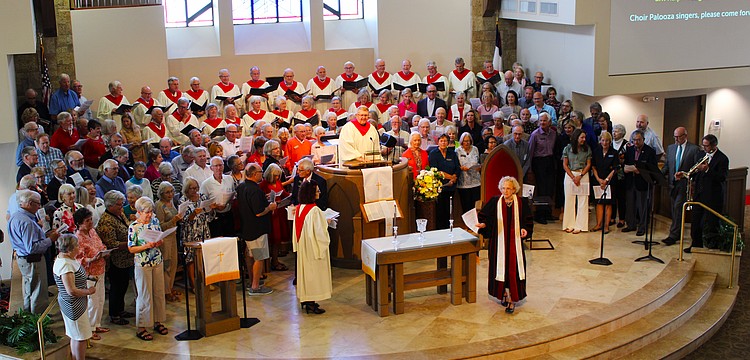 About 130 Longboaters turned out to join "Choirpalooza" at the Feb. 15 service at Christ Church of Longboat Key to sing "The Old Hundredth Psalm Tune."