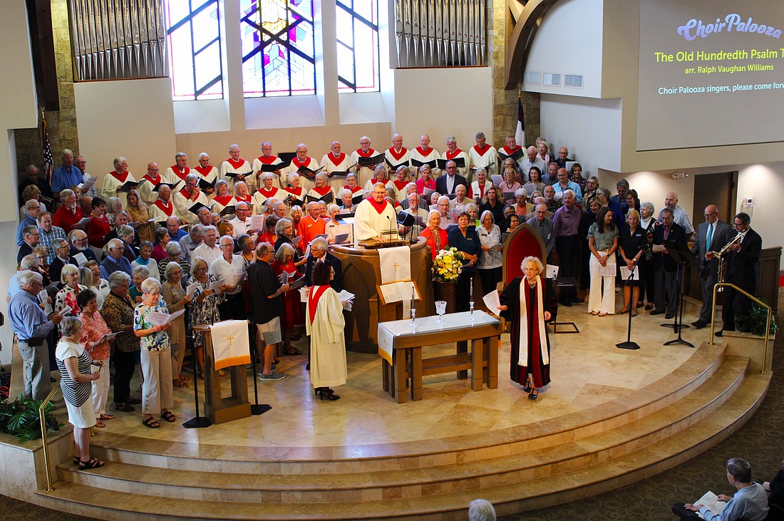 About 130 Longboaters turned out to join "Choirpalooza" at the Feb. 15 service at Christ Church of Longboat Key to sing "The Old Hundredth Psalm Tune."