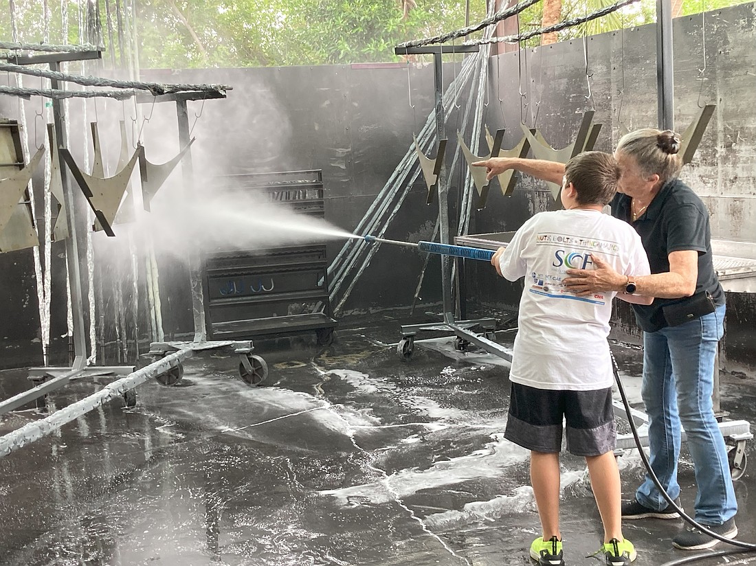 Campers get hands-on training at S&B Metal Products in Bradenton.