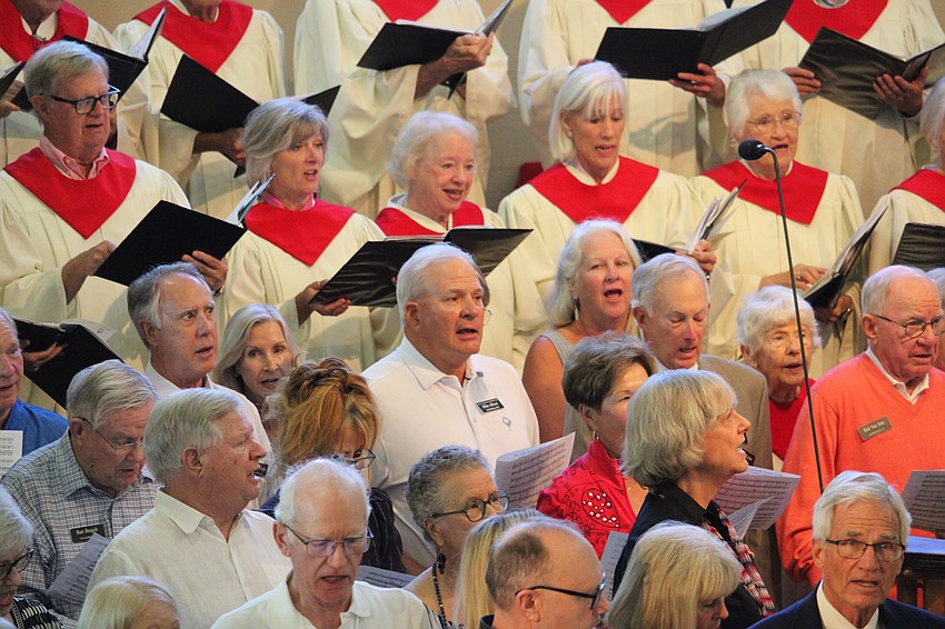 Community members joined the Christ Church of Longboat Key choir on stage for 