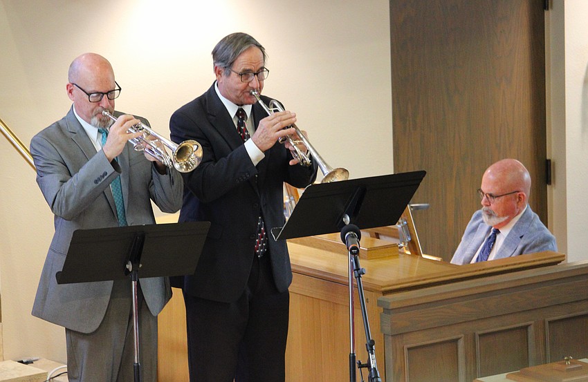 Christ Church's Choirpalooza featured instrumentalists John Castleman and Brad Turner on the trumpet and Chris Westfall on the church organ.