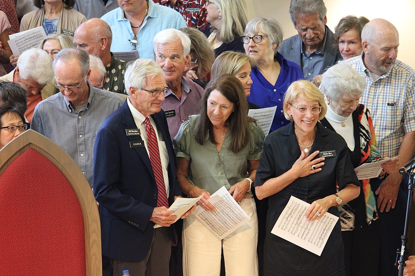 Choirpalooza participants exchanged smiles before launching into song.