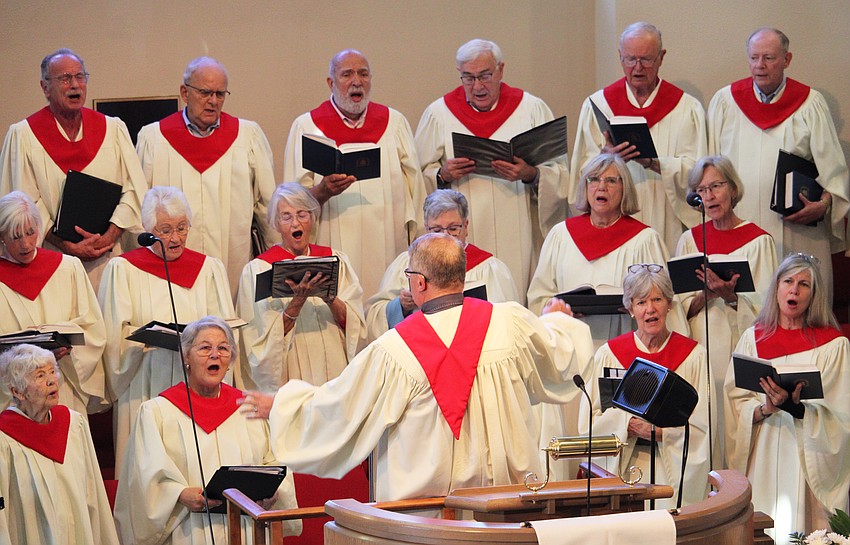 The Christ Church of Longboat Key choir closes out the Feb. 15 service.