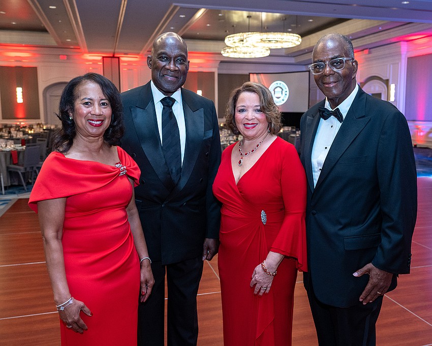 Cheryl Tyson and Grand Sire Archon Jesse Tyson with Irene Johnson and Sire Archon-Elect Ronald Johnson