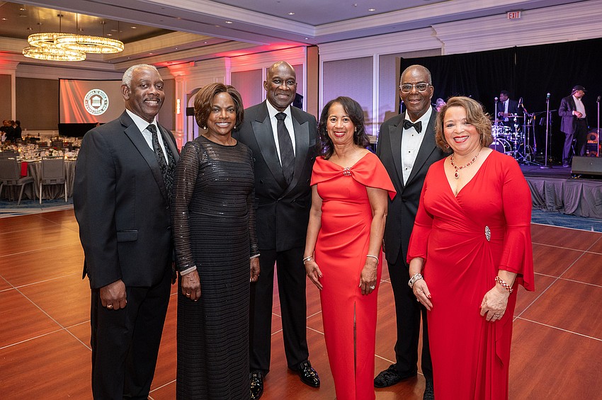 Jerry and Val Demming, Grand Sire Archon Jesse and Irene Tyson with Sire Archon-Elect Ronald and Irene Johnson
