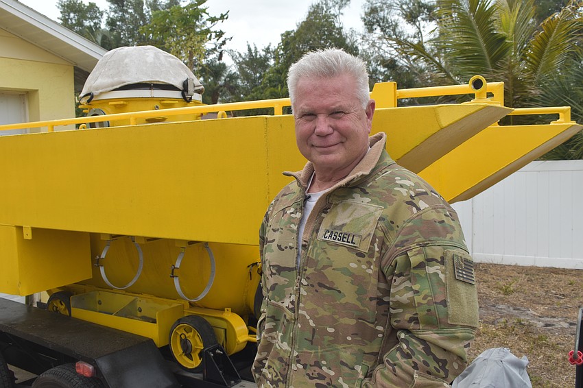 Scott Cassell poses with his SeaMagine SeaMobile.