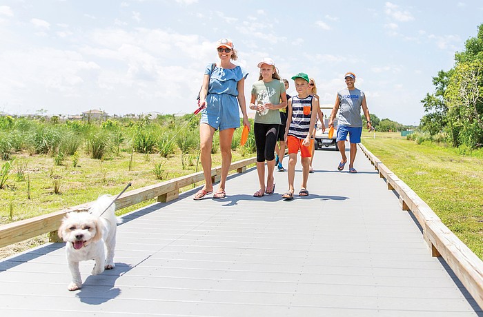 Bob Gardner Park offers a mile of trails, sports courts, frisbee golf, pavilions, a kids’ gravity rail and dog parks, all set against peaceful wetland preserves.