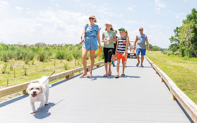Bob Gardner Park offers a mile of trails, sports courts, frisbee golf, pavilions, a kids’ gravity rail and dog parks, all set against peaceful wetland preserves.