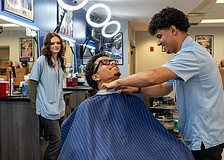 Jessie King, Jadis Hebdon in the chair and Carlos Fuentes