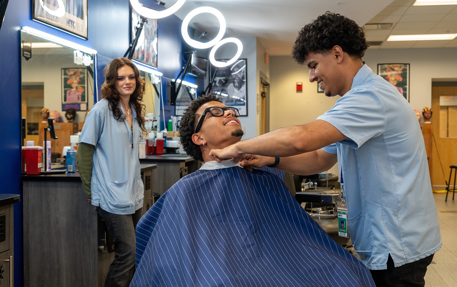 Jessie King, Jadis Hebdon in the chair and Carlos Fuentes