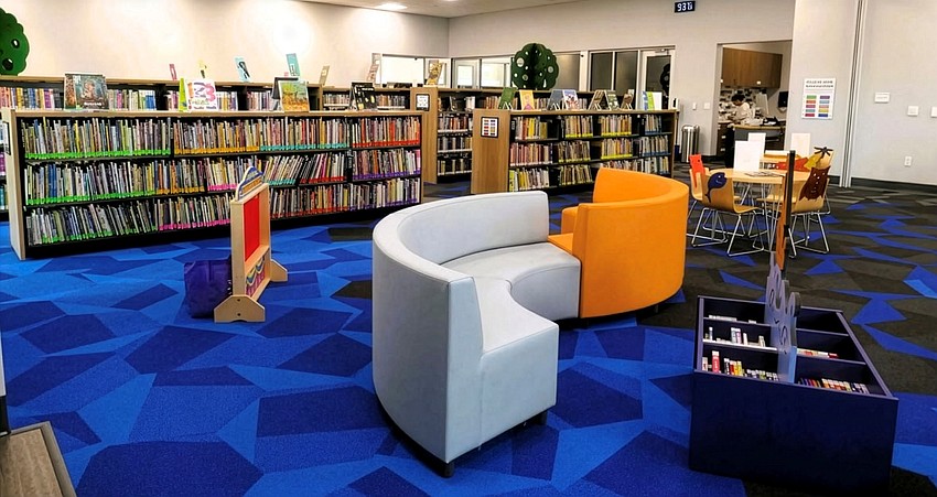 Inside, colorful children’s areas, cozy reading nooks and shelves of discovery make the library a favorite stop for families of all ages. Inside, colorful children’s areas, cozy reading nooks and shelves of discovery make the library a favorite stop for families of all ages.