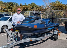 Longboat Key Police Officer Dallas Troyer will soon perform marine patrols on a Sea-Doo GTX 170, the newest piece of LKPD equipment secured through West Coast Inland Navigation District grant funds.