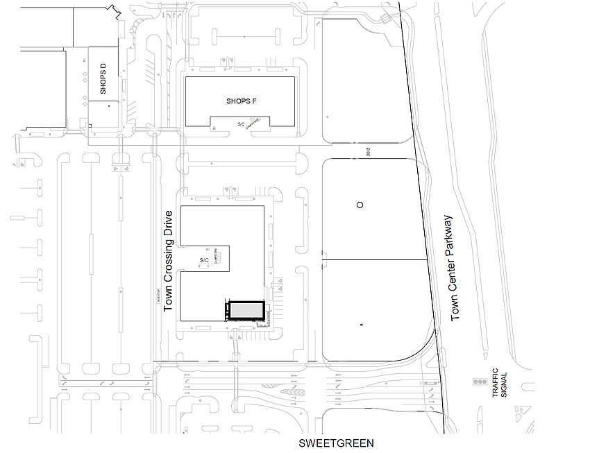 Sweetgreen is planned in St. Johns Town Center at 4624 Town Crossing Drive. The building includes Chicken Salad Chick, Smoothie King, Paris Baguette Bakery Cafe, Cava, Sally Beauty, Zales and Men's Wearhouse.