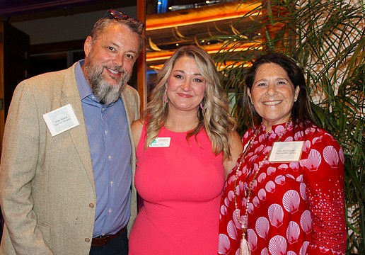 Executive directors Brian Walton, Jessica Ryherd and Amy Steinhauser respectively from Save Our Seabirds, Feeding Empty Little Tummies, Inc. and The Paradise Center, pitched their future development ideas to attendees at the inaugural Longboat Key 100 fundraiser Feb. 17 at The Resort at Longboat Key Club.