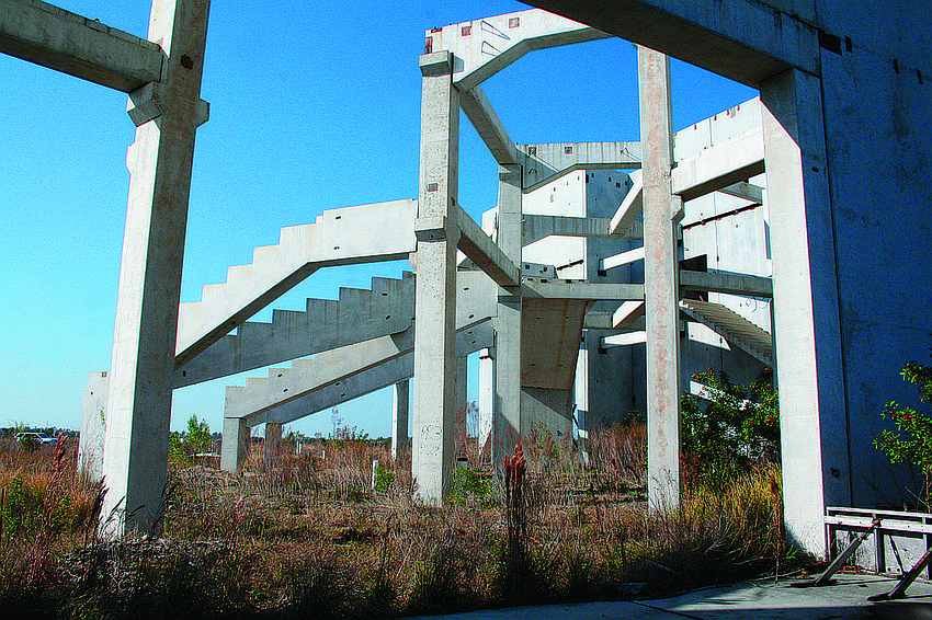 Construction on the DVA Arena began in 2005, but the project was never completed. Schroeder-Manatee Ranch bought the foreclosed property back in 2009. The rink would've been located on the northwest corner of White Eagle Boulevard and Rangeland Parkway.