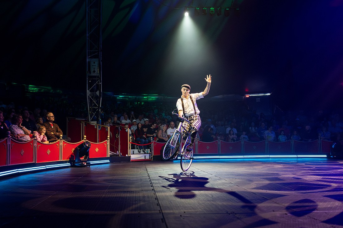 Florian Blummel shows off his artistic bicycle moves that you should not try at home in your driveway.