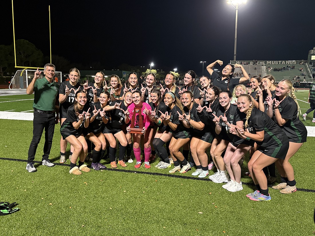 Lakewood Ranch girls soccer defeated East Lake in sudden-death penalty kicks Feb. 17 to win the FHSAA Class 6A-Region 3 title.