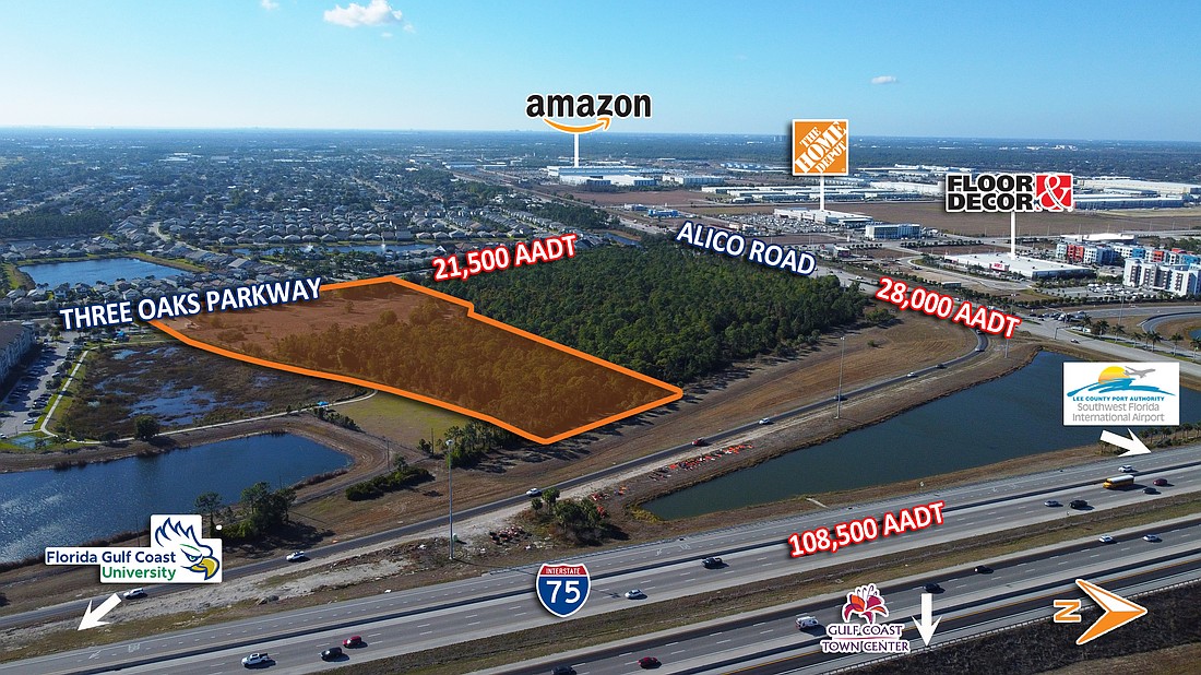 About 300 apartments are coming to 14 acres on Alico Road and Three Oaks Parkway in Fort Myers.