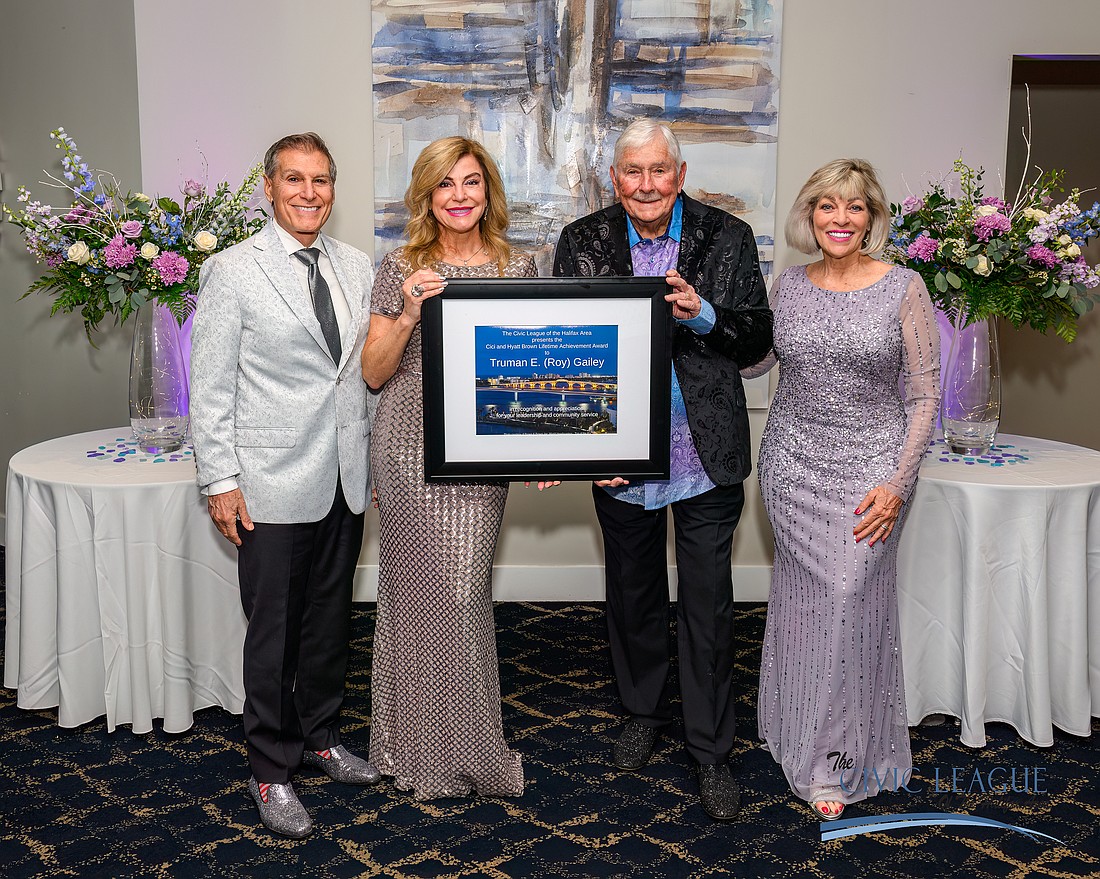Carl Persis, Sherry Gailey, award recipient Roy Gailey and Nancy Lohman, past chair of the Civic League of the Halifax Area. Courtesy photo