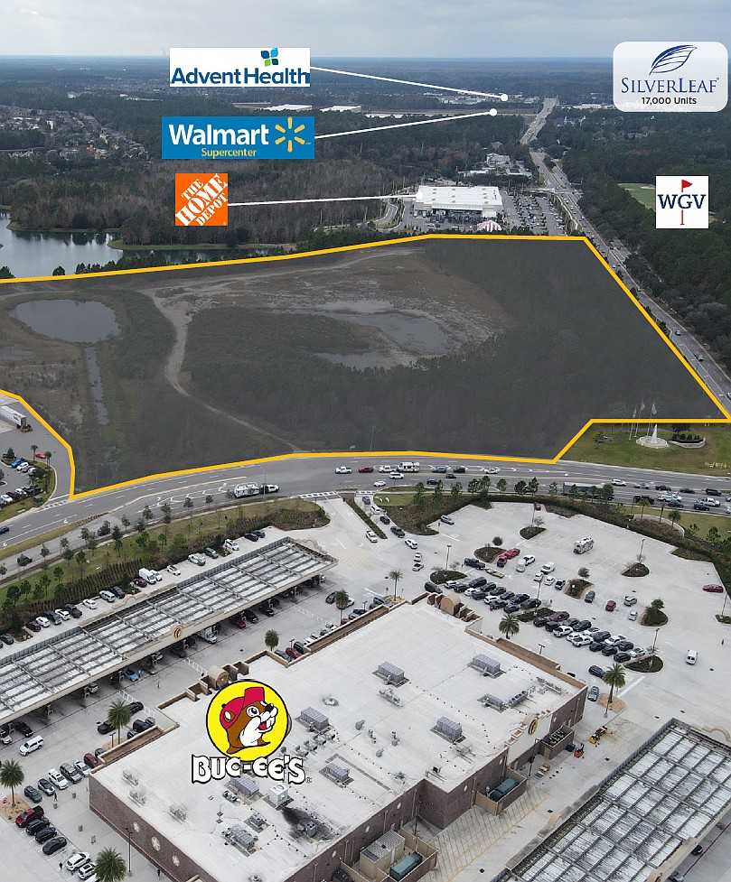 The Legends Landing area is southeast of Buc-ee's in World Commerce Center near the entrance to World Golf Village.