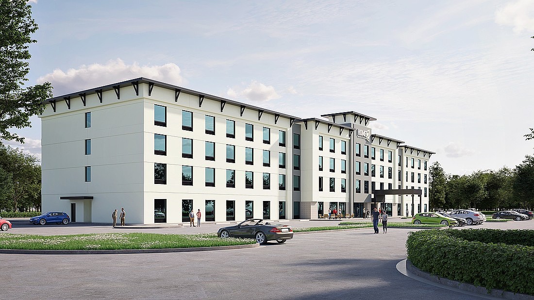 A rendering of the planned Fountains at St. Johns at northeast Interstate 95 and County Road 210 in St. Johns County. Some elements might change.