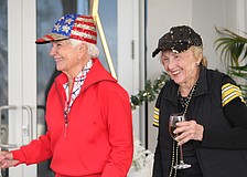Golfers competing in "Pittsburgh vs. The World" may be rivals out on the green, but at the celebration afterward, they have nothing but smiles for one another. Jan Van Iten and Carol Westwood are the original captains in the friendly tournament, which marked 25 years on Feb. 16.