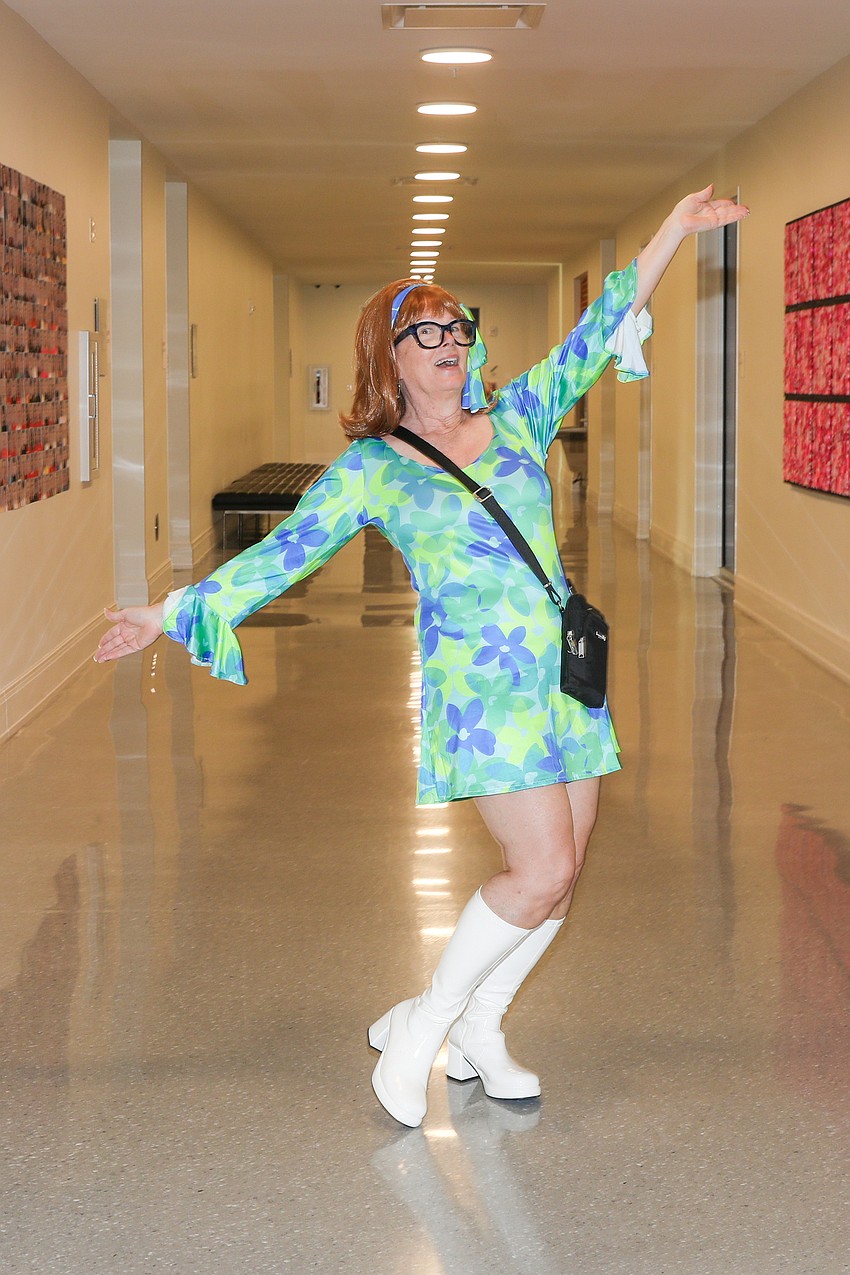 Bonnie McCormick is ready for the multi-era prom night held at Sarasota Art Museum for 70 guests on Feb. 18.
