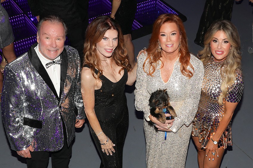 Michael Klauber with co-chairs Renee Phinney, Terri Klauber and Lauren McComb Dixon