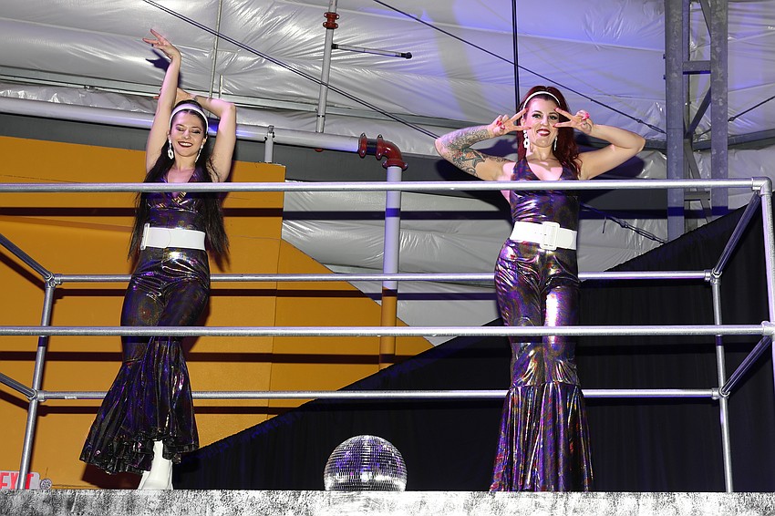 Cirque Vertigo dancers Danielle Miller and Nadia Guadagnini have great moves and a fab view.