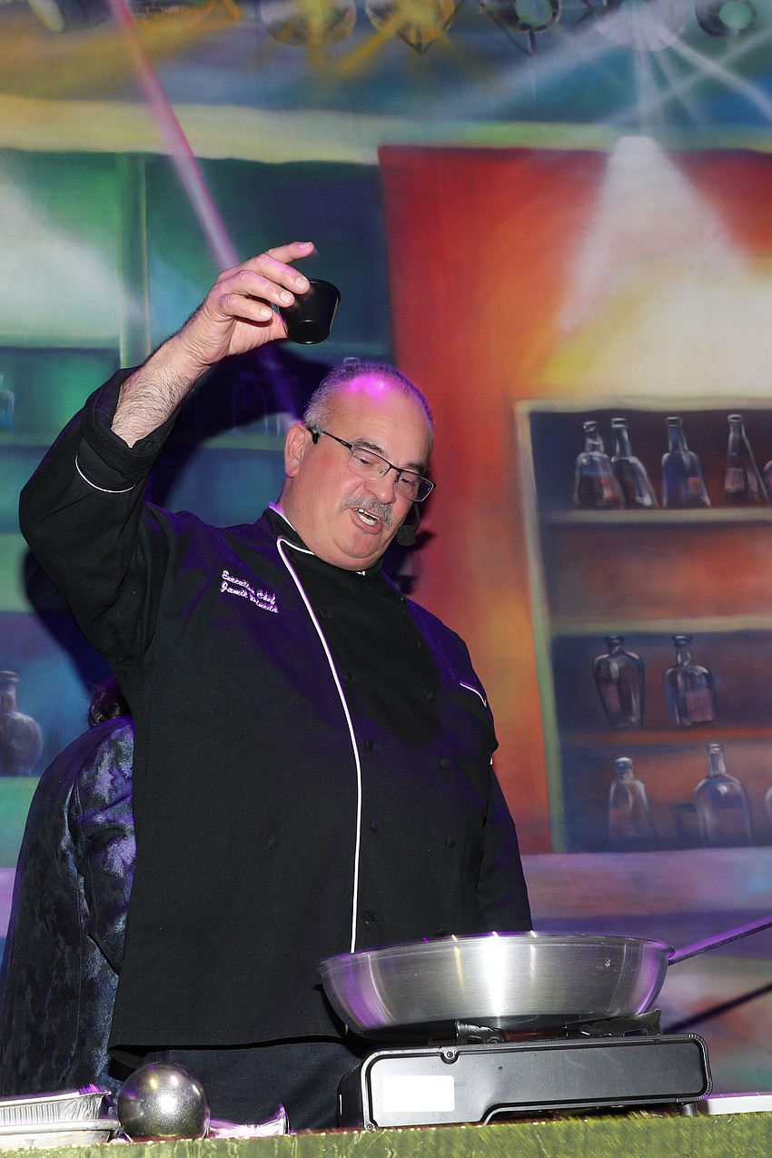 Michael's On East Chef Jamil Pineda instructs the guest chefs who prepare the food for each table.