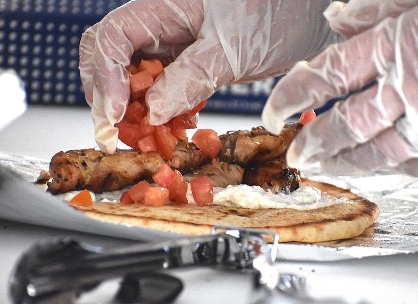A staple in Greek cuisine, which is available at the St. Barbara 42nd Annual Greek Festival, is the gyro. The gyro is made of seasoned beef and lamb meet, pita bread, tomato, onion and tzatziki sauce.