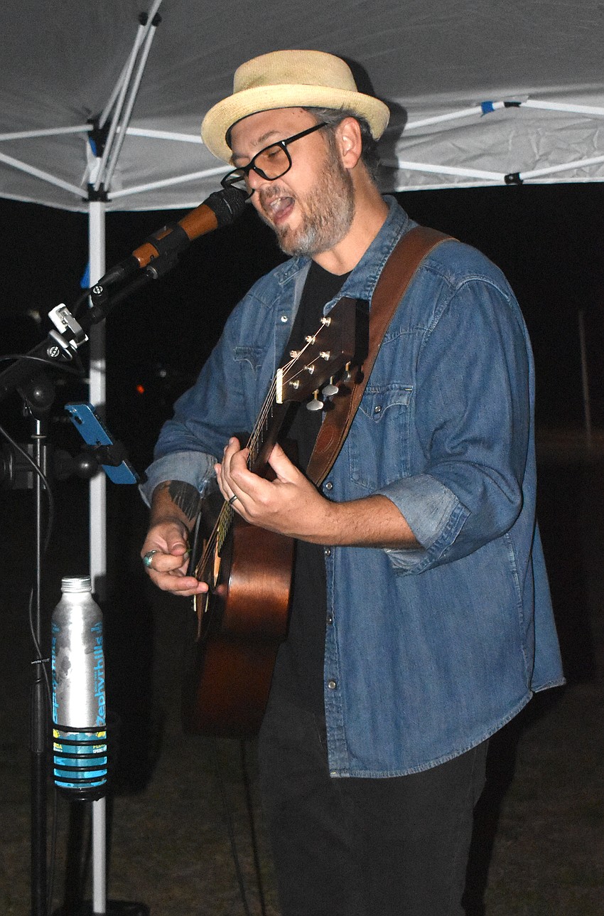 Justin Layman, a Lakewood Ranch High School graduate, provides live music at the Lakewood Ranch Community Campout.