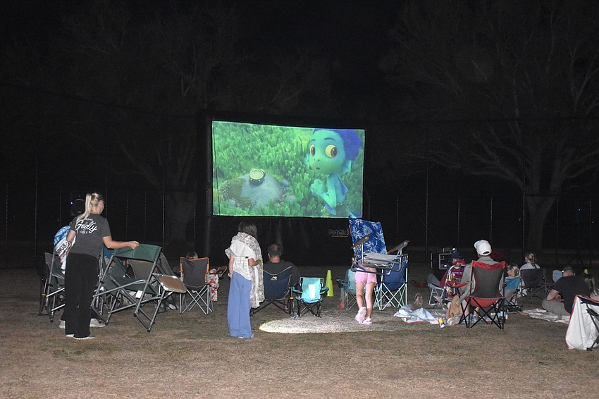 Campers gather to watch 2021 Disney movie 