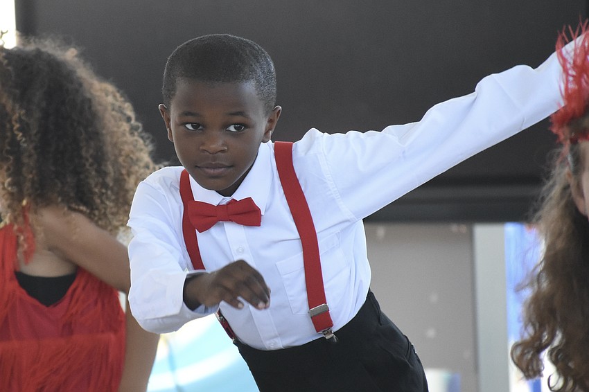 Second grader Malakai Grand dances the Charleston with the Bay Haven Broadway Club.