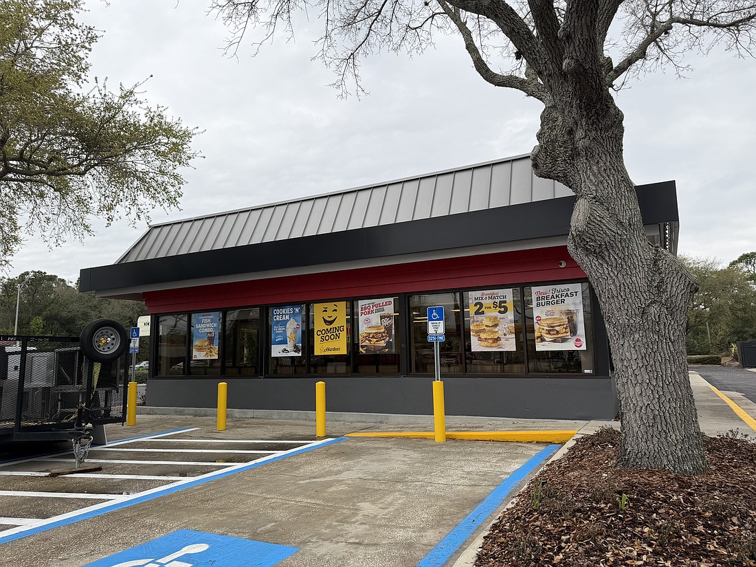 Hardee’s at 9111 Merrill Road, east of Southside Connector and Interstate 295, is reopening nearly two years after a fire damaged the building in April 2024.