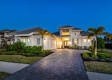 This Wild Blue at Waterside home at 508 Blue Shell Loop sold for $2.4
million. Built in 2024, it has three bedrooms, four-and-a-half baths, a pool and 3,028 square feet of living area.